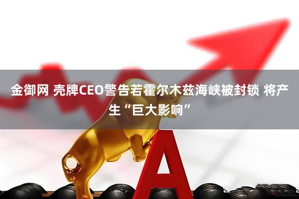 金御网 壳牌CEO警告若霍尔木兹海峡被封锁 将产生“巨大影响”