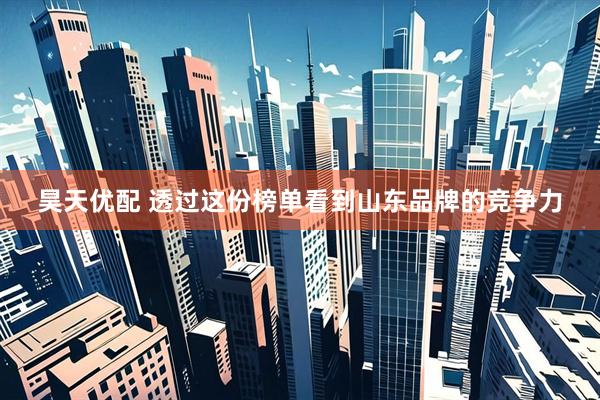 昊天优配 透过这份榜单看到山东品牌的竞争力