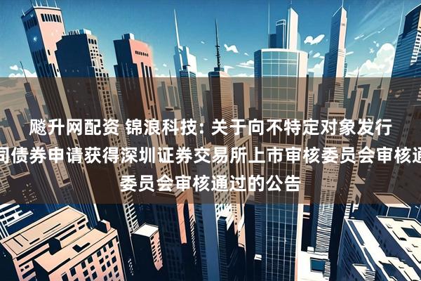 飚升网配资 锦浪科技: 关于向不特定对象发行可转换公司债券申请获得深圳证券交易所上市审核委员会审核通过的公告